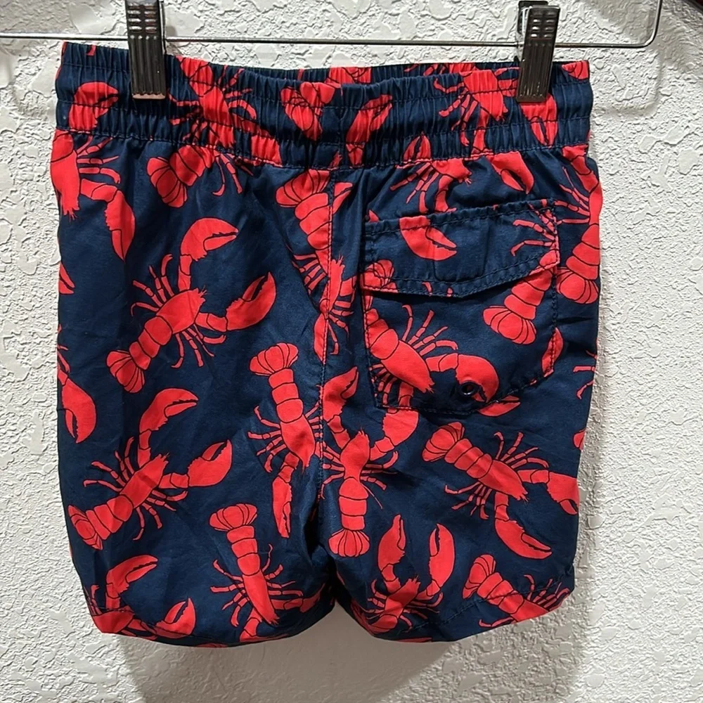 🦞 Old Navy boys swimwear lobster shorts size s6-7 GUC